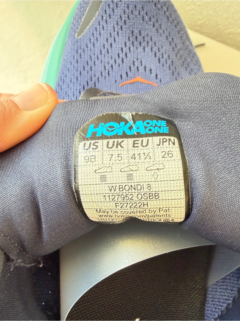 HOKA Bondi 8 in Outer space/Bellwether Blue Woman’s9 - Picture 7 of 9